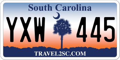 SC license plate YXW445