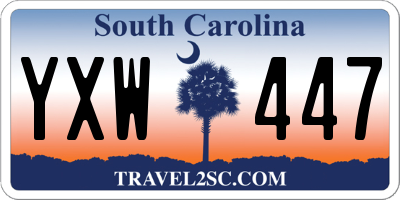 SC license plate YXW447