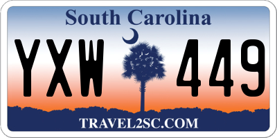 SC license plate YXW449
