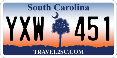 SC license plate YXW451