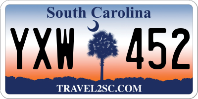 SC license plate YXW452
