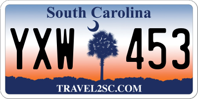 SC license plate YXW453