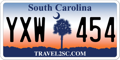 SC license plate YXW454