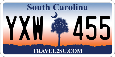SC license plate YXW455
