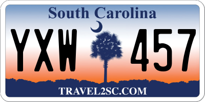 SC license plate YXW457