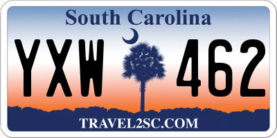 SC license plate YXW462