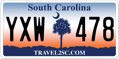 SC license plate YXW478
