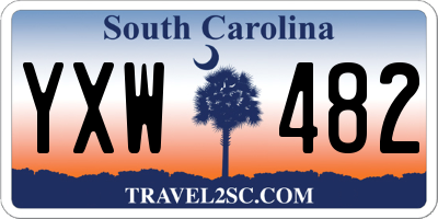 SC license plate YXW482
