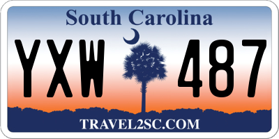 SC license plate YXW487