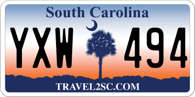 SC license plate YXW494