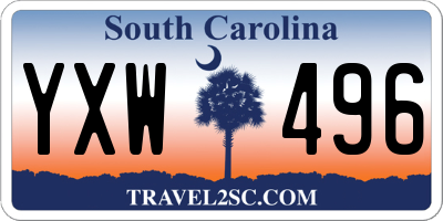 SC license plate YXW496