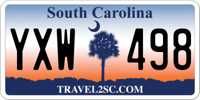 SC license plate YXW498