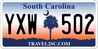 SC license plate YXW502