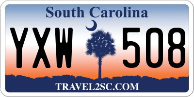 SC license plate YXW508
