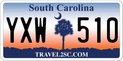 SC license plate YXW510