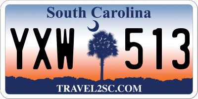 SC license plate YXW513