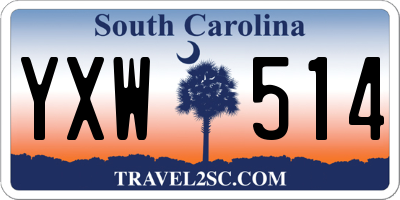 SC license plate YXW514