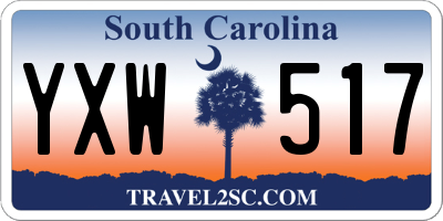 SC license plate YXW517