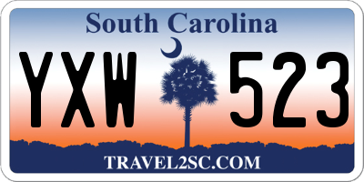 SC license plate YXW523