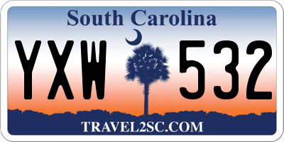 SC license plate YXW532