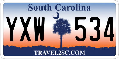 SC license plate YXW534
