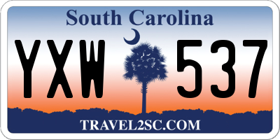 SC license plate YXW537