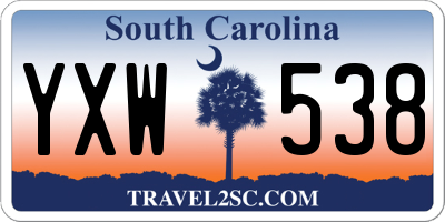 SC license plate YXW538