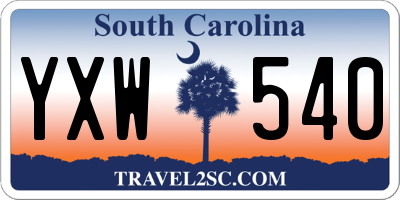 SC license plate YXW540