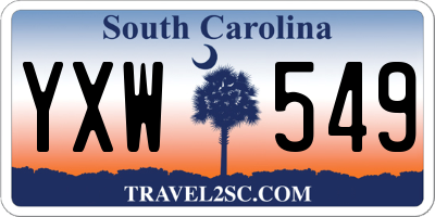 SC license plate YXW549