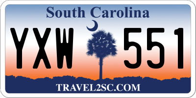 SC license plate YXW551