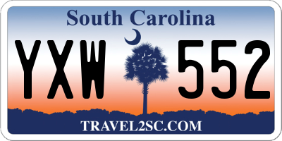 SC license plate YXW552
