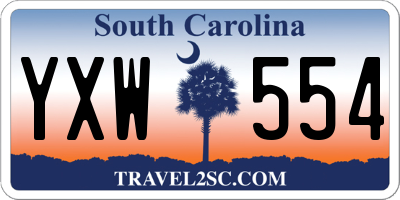 SC license plate YXW554