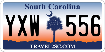 SC license plate YXW556