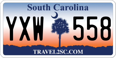 SC license plate YXW558