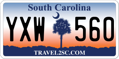 SC license plate YXW560