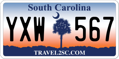 SC license plate YXW567