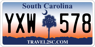 SC license plate YXW578