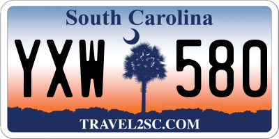 SC license plate YXW580