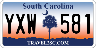 SC license plate YXW581