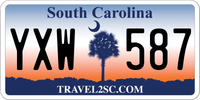 SC license plate YXW587
