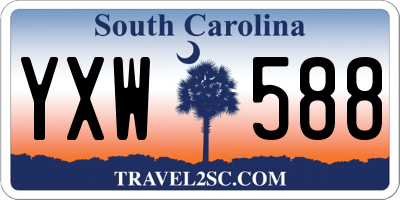 SC license plate YXW588
