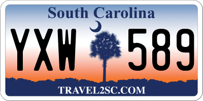 SC license plate YXW589