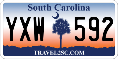 SC license plate YXW592