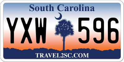 SC license plate YXW596