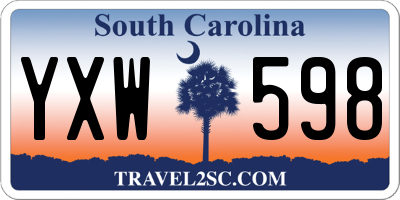 SC license plate YXW598