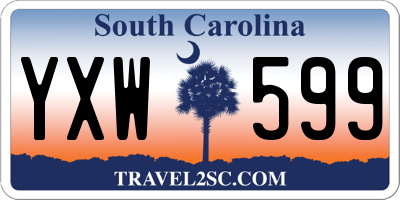 SC license plate YXW599