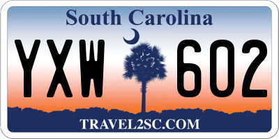 SC license plate YXW602