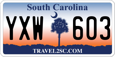 SC license plate YXW603