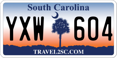 SC license plate YXW604