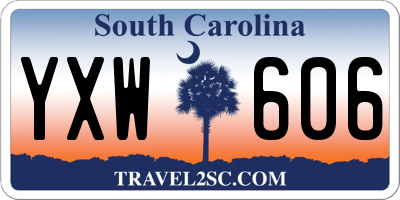SC license plate YXW606